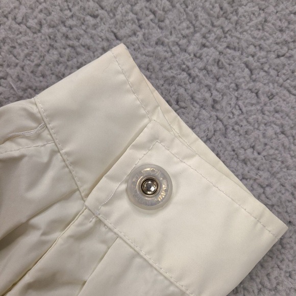 Calvin Klein Jeans Rain Coat Jacket Womens Large White Snap Button‎ Windbreaker - Picture 5 of 16